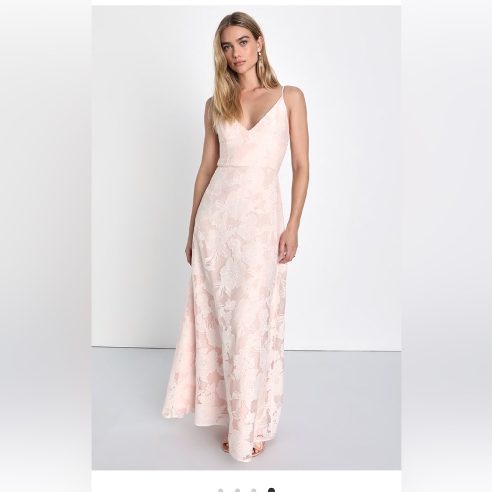 NWT LULUS PINK MAXI FORMAL DRESS